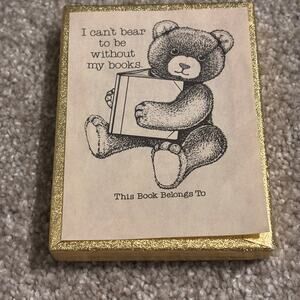 Vintage Antioch Publishing Company Gummed Book Plates in Box I Can't Bear to be